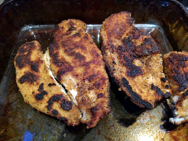 Fried chicken breasts
